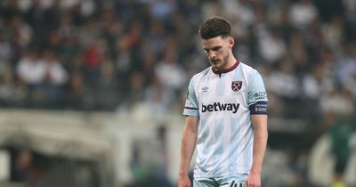 What angry Declan Rice said to referee after West Ham Europa League loss vs Eintracht Frankfurt