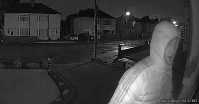 Prowler armed with hammer caught on Ring doorbell CCTV lurking outside Glasgow home