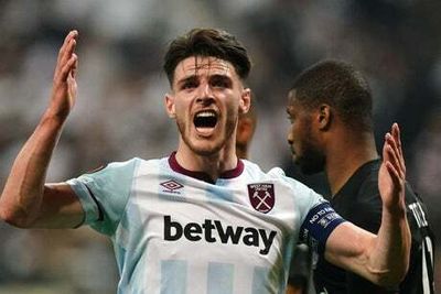 Furious Declan Rice claims referee was ‘corrupt’ after West Ham Europa League defeat to Eintracht Frankfurt