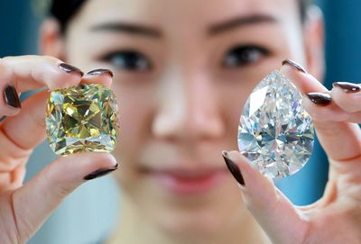 'The Rock', a record-setting white diamond, goes up for auction