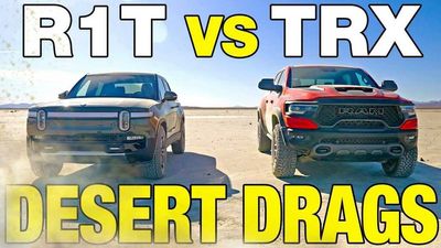 Ram TRX Vs Rivian R1T Desert Drag Race: Who’s the Real T-Rex?