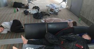 Family forced to sleep on airport floor as TUI flight delayed for 14 hours
