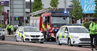 'Explosion' rocks Manchester retail park as faulty cable sparks 'loud bang' and power cut