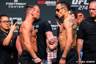 UFC 274 video: Michael Chandler vs. Tony Ferguson final faceoff at ceremonial weigh-ins