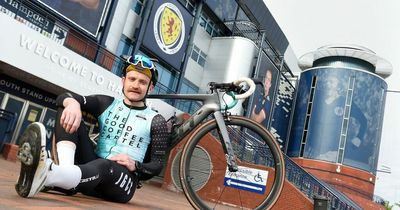 Cyclist to travel 500 miles round every Scottish football ground to raise awareness of mental health crisis