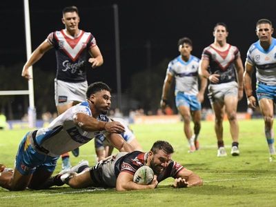 Tedesco's ton up as Roosters thrash Titans