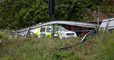 Man fighting for his life after car flips in horror crash on footbridge above A1 in Gateshead