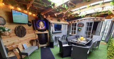 Man transforms his shed into a bar fit for a night out