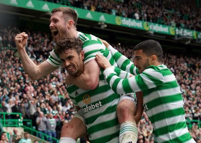 Celtic begin their title lap of honour in style as Hearts are swept away
