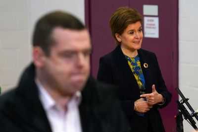 'Knives are out' for Douglas Ross after poor election result, Nicola Sturgeon says