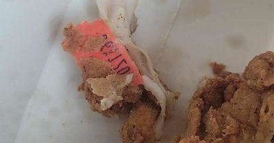 KFC customer 'disgusted' after chewing plastic tag while tucking into £16 chicken meal