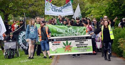Campaigners march through Cardiff calling for legalisation of cannabis
