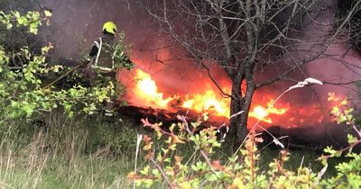 Firefighters tackle Glasgow blaze near M73 in east end of the city
