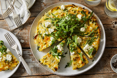 A potato and ramp frittata for brunch