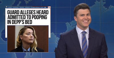 SNL star Colin Jost compares Supreme Court to Amber Heard