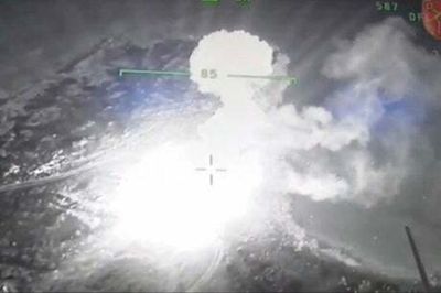 Video: Ukrainian drones target Russian helicopter on Snake Island