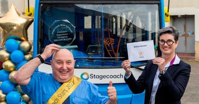 Smiley Ayr bus driver hailed the best in the whole of UK at Stagecoach awards