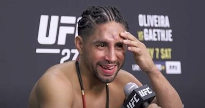 UFC star realises he has dent on his forehead after securing first victory