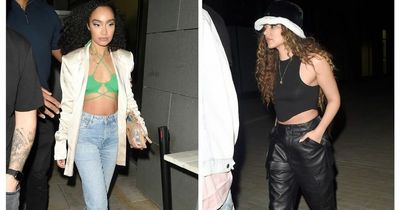 Little Mix stars show off their toned physiques as they party until 3am following concert in Manchester