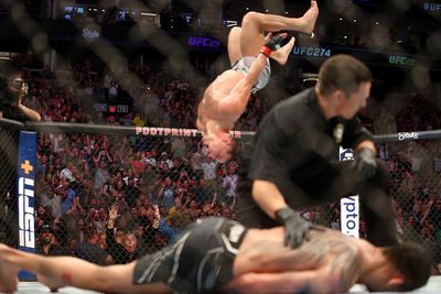 Michael Chandler’s brutal KO of Tony Ferguson at UFC 274 in 7 incredible photos