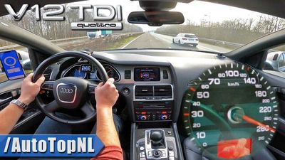 Audi Q7 V12 TDI Autobahn Top Speed Run Is Peak Diesel