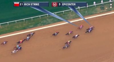 Larry Collmus’ call on NBC of the final stretch of the Kentucky Derby was absolutely incredible