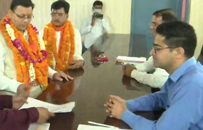 Uttarakhand CM Pushkar Singh Dhami files his nomination for Champawat bypolls
