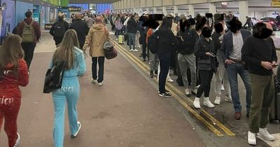 Airport passengers hit out as ‘shambles’ results in huge queues and chaotic scenes