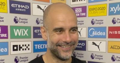 Pep Guardiola trolls Sky Sports' Geoff Shreeves with sarcastic joke after Man City win