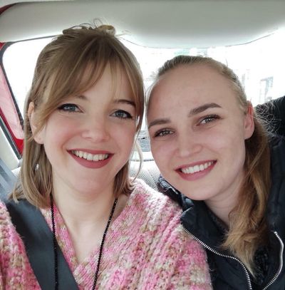 ‘It was happy and sad’: sisters reunited after 20 years by war in Ukraine