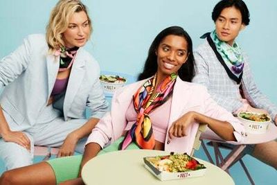 London’s top fashion designers make salad-inspired silk scarves for Pret A Manger