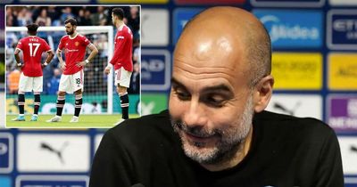 Pep Guardiola delivers brutal Man Utd putdown to reporter after Brighton humiliation