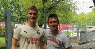 Cathal Heffernan's dad Rob takes in AC Milan game after previously being turned away
