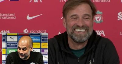 Jurgen Klopp can't help himself as he reacts to Pep Guardiola's 'Liverpool bias' claims