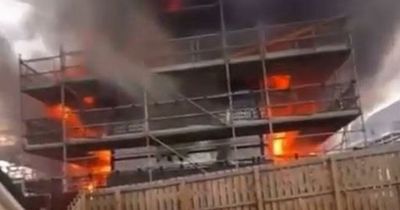 Watch as panicked Scots see new-build properties engulfed in flames