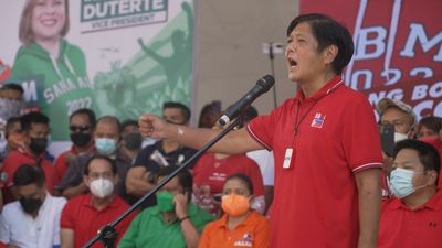 Late dictator Marcos' son leads Philippine presidential race