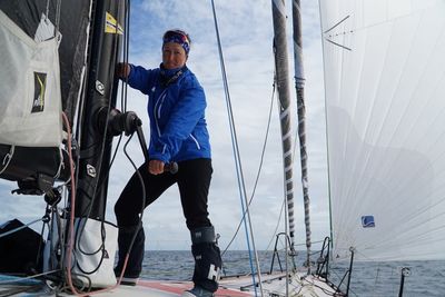 Paralympian born without arm trains to be first disabled woman to sail solo 28,000 miles around the globe