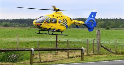Man airlifted to hospital in 'serious' condition after motorbike crash