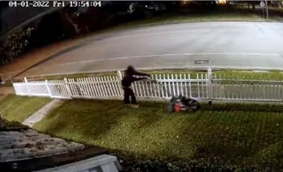 Police hunting lawnmower thief who filled it up and mowed victim’s lawn before taking it