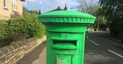 Mystery of post boxes being painted green in Huddersfield