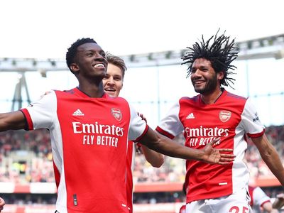 Eddie Nketiah is running the anchor leg of Arsenal’s top-four race