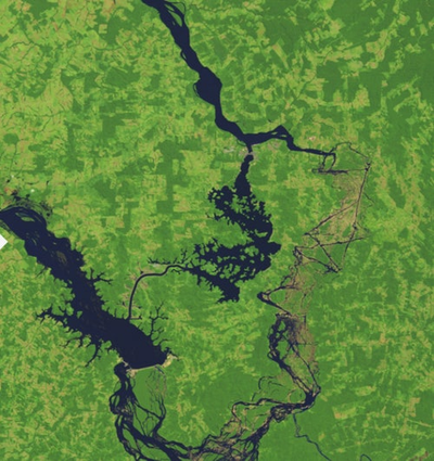 NASA images reveal a man-made scar in the Amazon so big you can see it from space