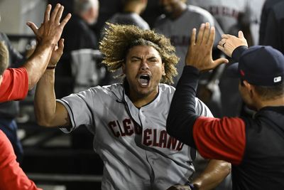 Josh Naylor had a hilarious, fiery celebration in the dugout after making MLB history