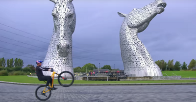 Stunt cyclist Danny MacAskill pulls off incredible tricks in Falkirk in latest video