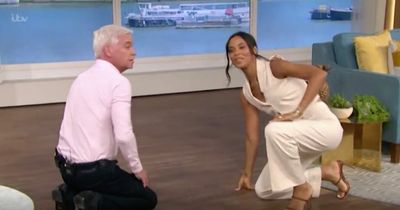 ITV This Morning's Phillip Schofield and Rochelle Humes crawl around floor after mishap seconds before show