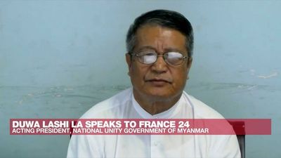 Myanmar's civilian president claims resistance controls nearly half the country