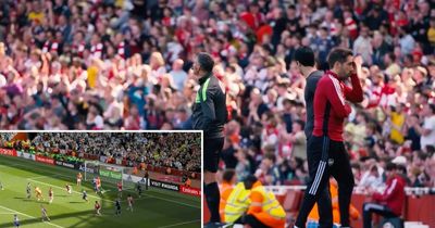 What Arsenal's best summer signing did on the touchline after Rodrigo nearly scored for Leeds