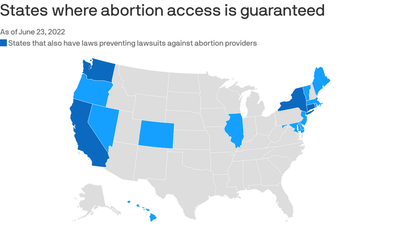 The states where abortion access is protected without Roe v. Wade