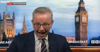 'Dear god, he's all over the place': Michael Gove under fire over bizarre impression on BBC Breakfast