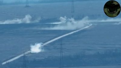 VIDEO: Line Of Fire: Column Of Russian Tanks Destroyed By Ukrainian Missile Squad